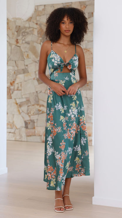 Mock Neck Ruched Draped Midi Dress