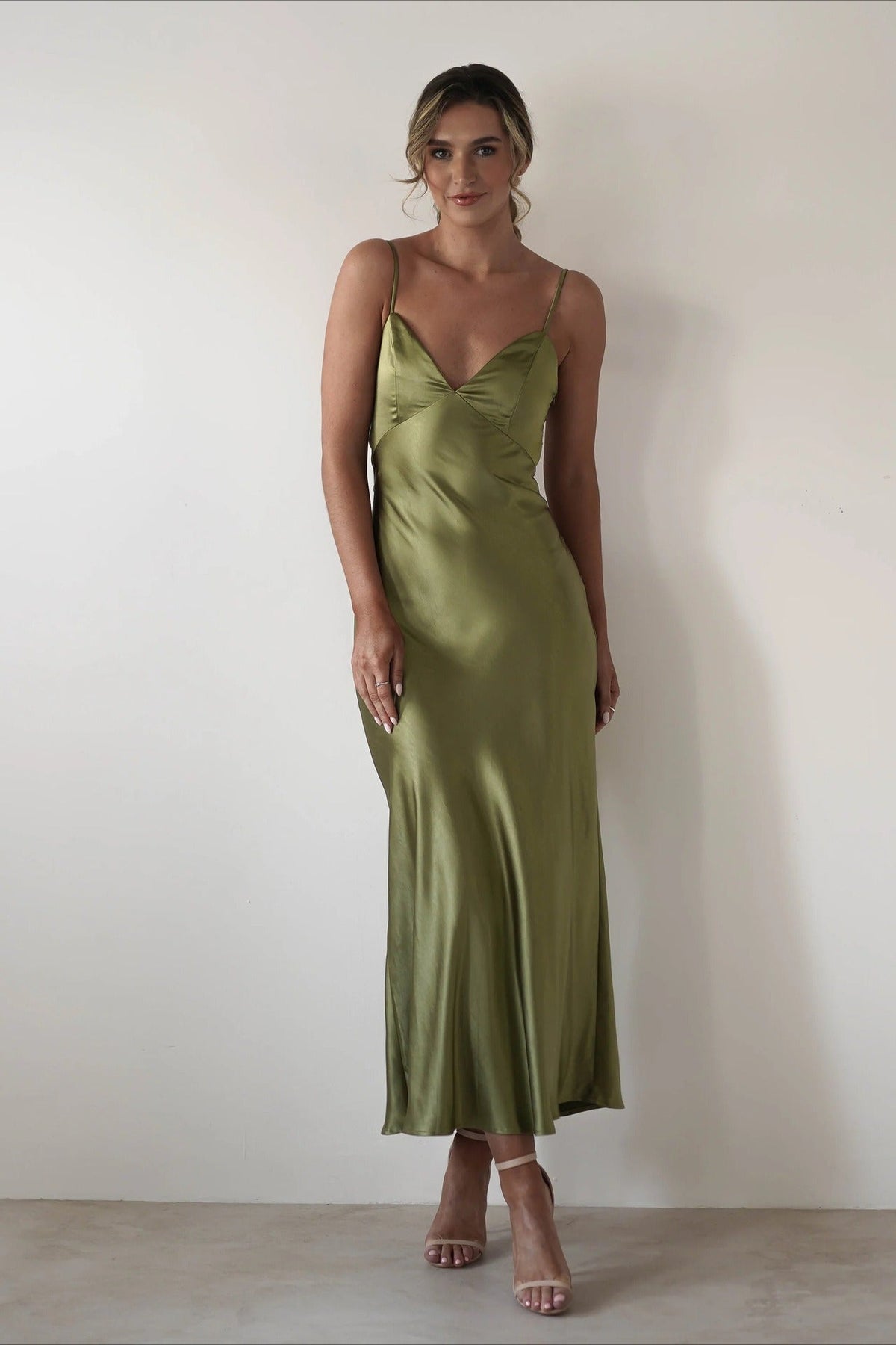 Satin Backless Tie Dress