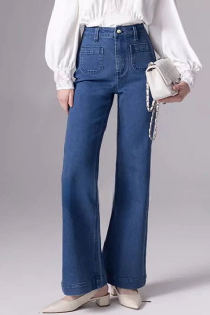 Flared Design Loose Fit Jeans