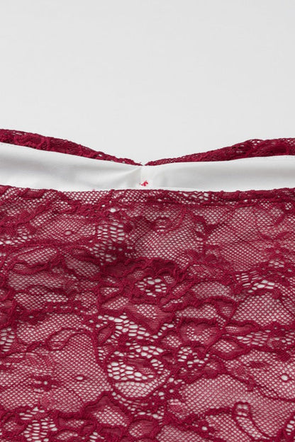 Lace Bustier Ruffle Hem Dress