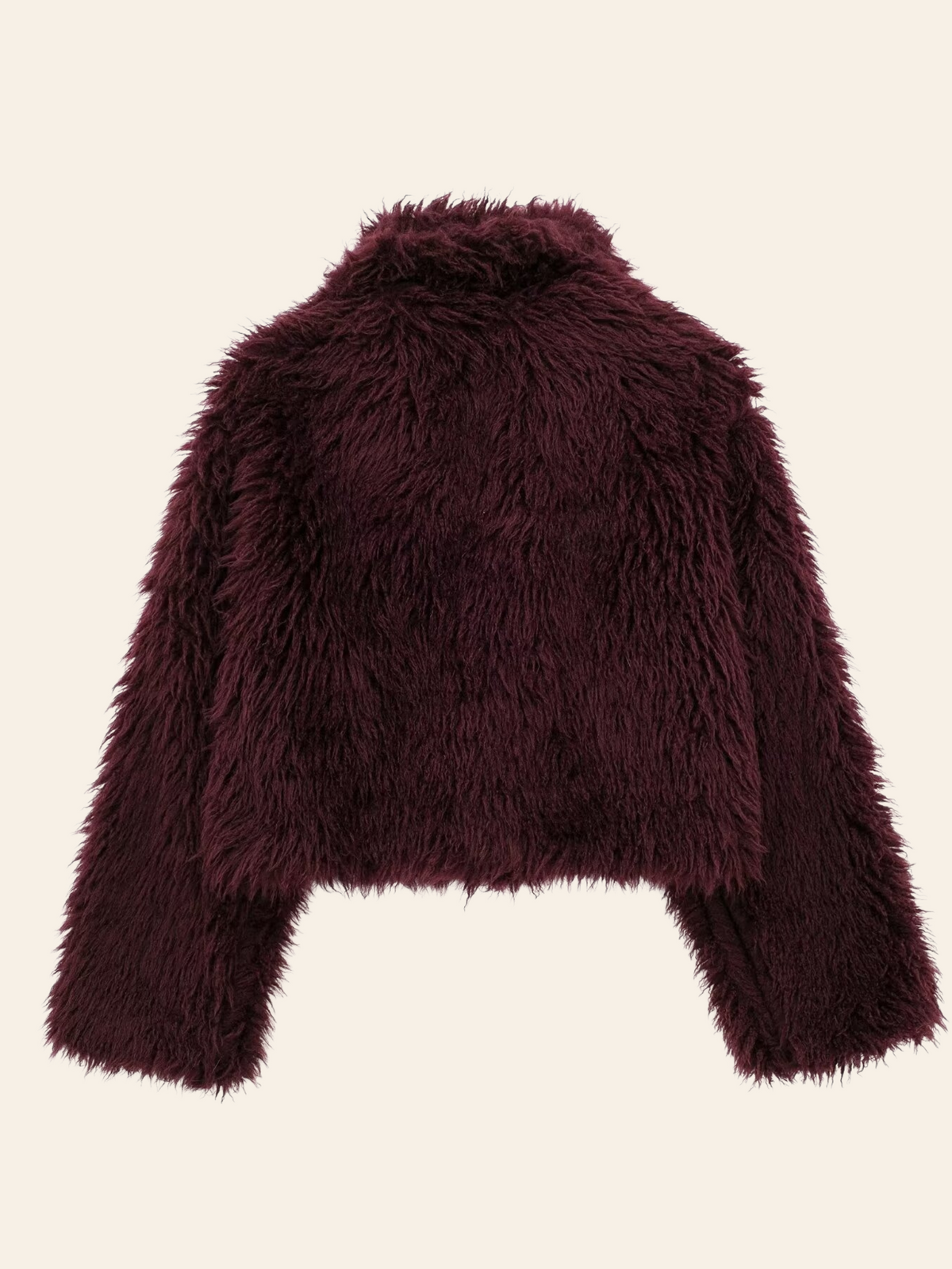 Anniyah Burgundy Faux Fur Jacket