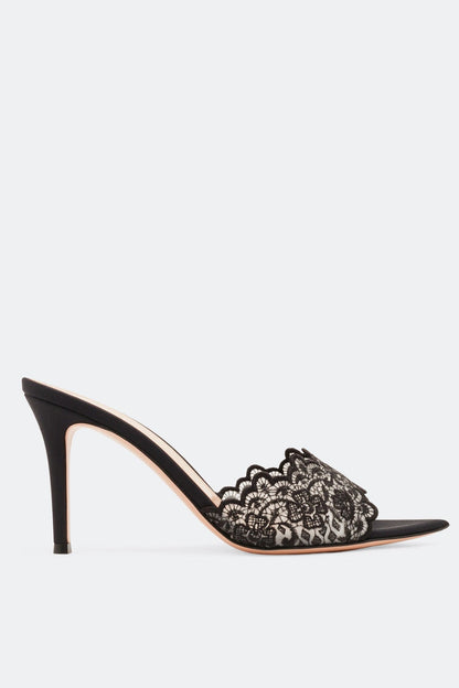 Lace Pointed High Heels