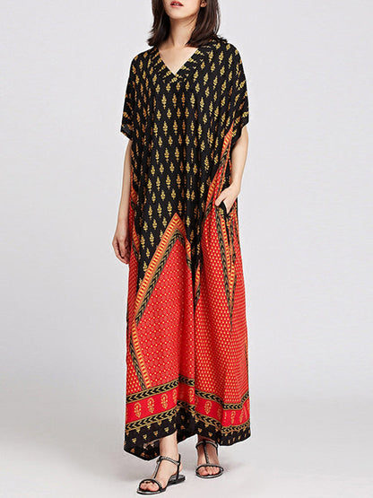 Halter Neck Tribal Print Maxi Dress