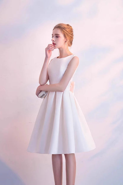 Elegant Bow Mini Party Dress