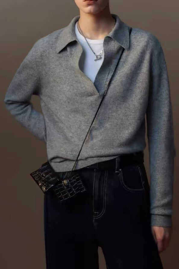 Relaxed Wool Blend Knit Top
