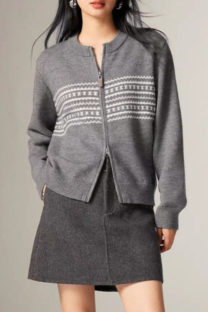 Vintage Jacquard Knit Sweater