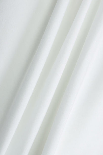 White U-Neck Sleeveless Ruched Bodycon Mini Dress