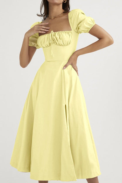 Tie Strap Split Hem Maxi Dress