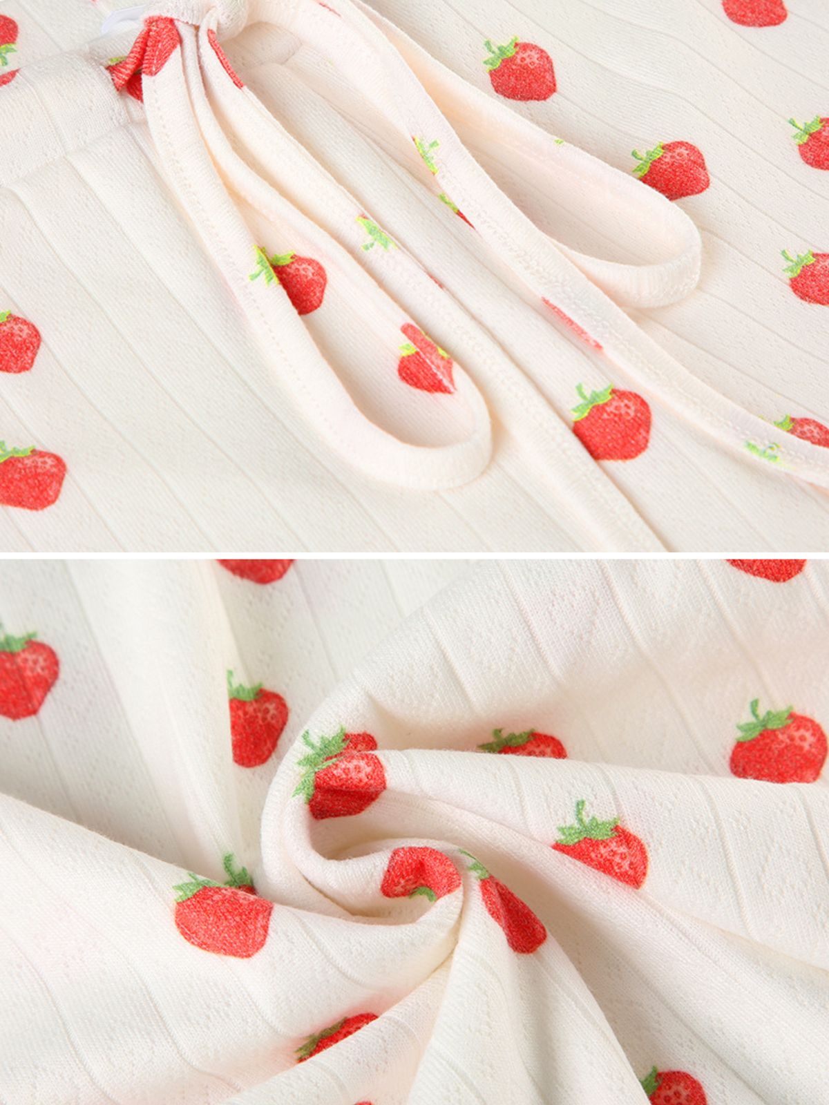 Marisa Strawberry Print Pajama Set