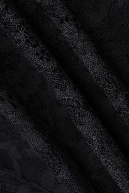 Sweetheart Mesh Panel Floral Lace Applique Bodycon Mini Dress