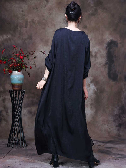 Halter Neck Draped Cutout Satin Maxi Dress