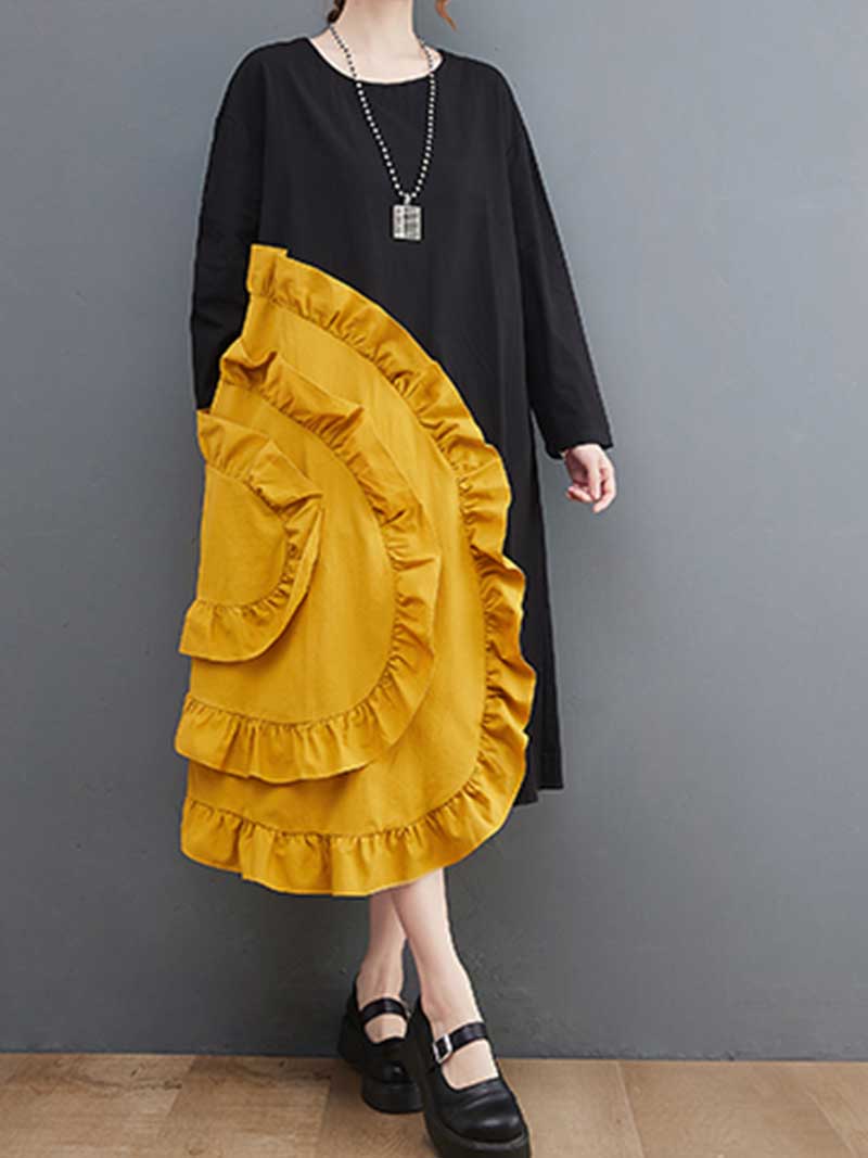 Off Shoulder Tiered Ruffle A-Line Midi Dress