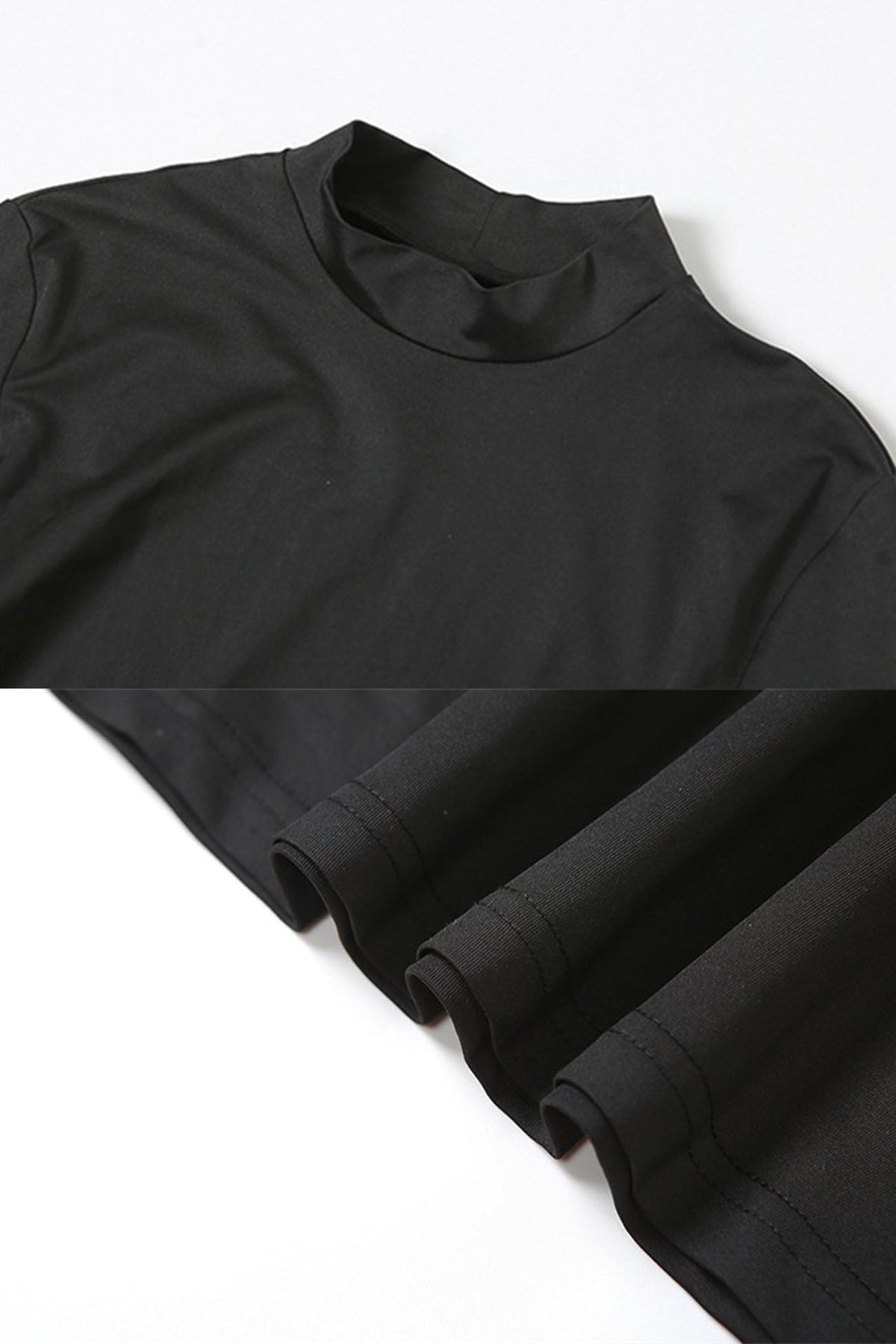 Mock Neck Long Sleeve Cut Out Back Bodycon Maxi Dress