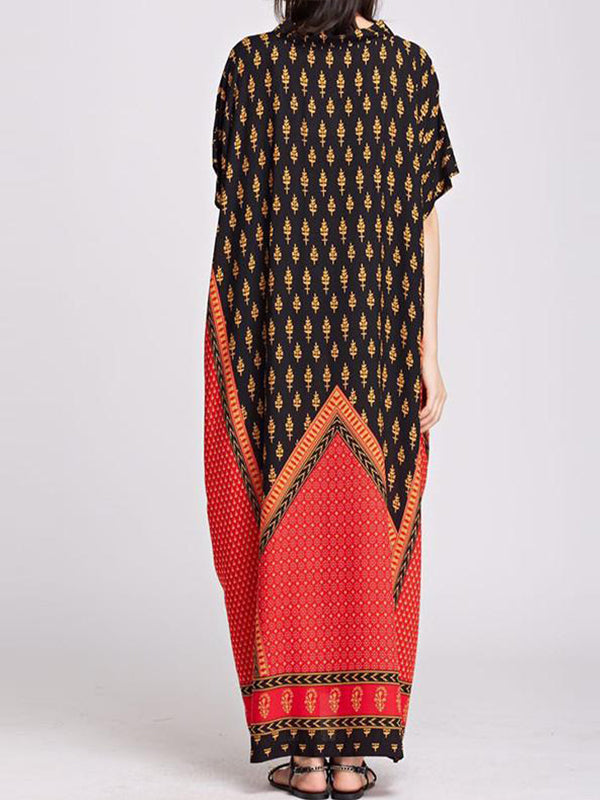 Halter Neck Tribal Print Maxi Dress
