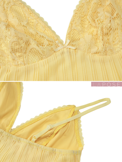 Irina Pleated Lace Trim Cami