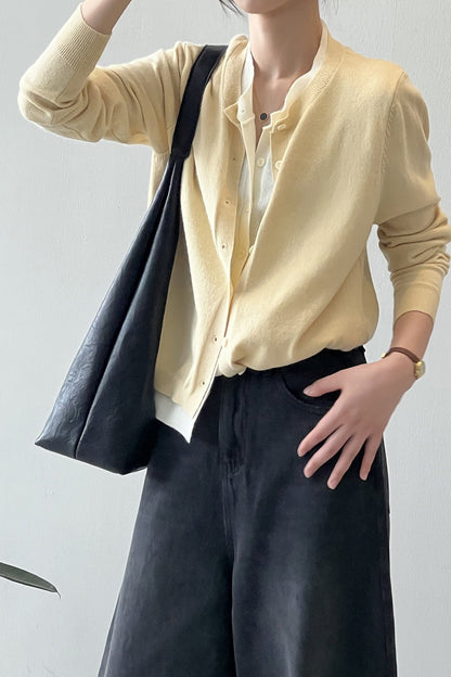 Color Block Layered Cardigan