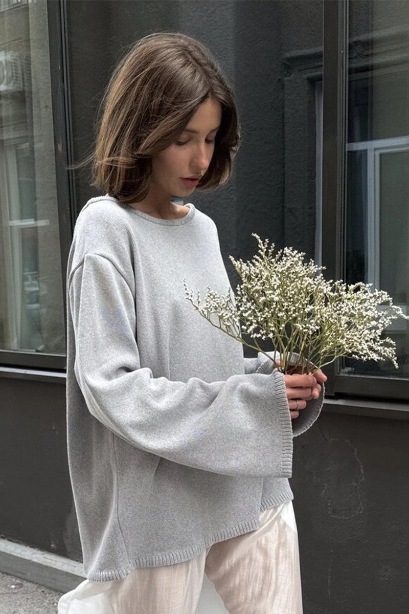 Backless Loose Fit Knit Blouse
