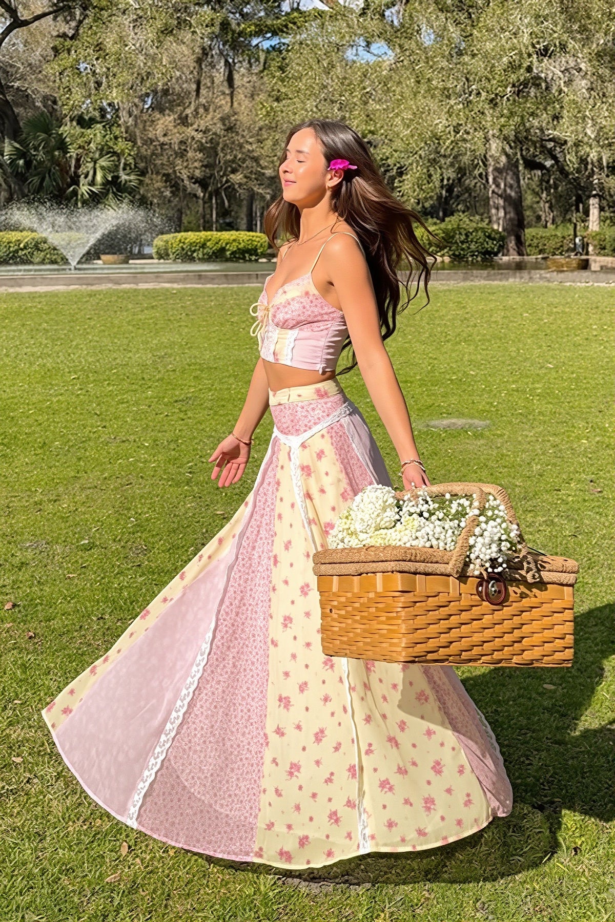 Floral Vacation Cami Maxi Skirt Set