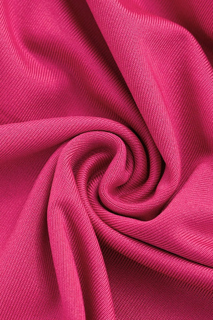 Ruched V Neck Ring Detail Halter Top