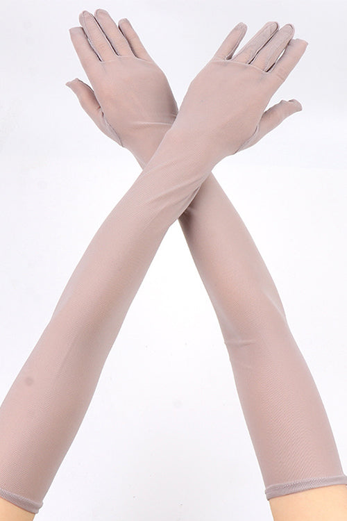 Over Elbow Length Lace Sheer Gloves