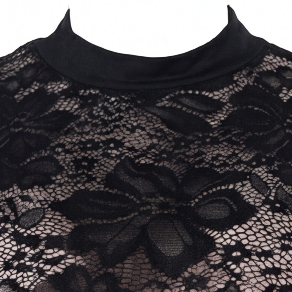Lace Bodycon Mini Dress with Wrap Skirt Detail