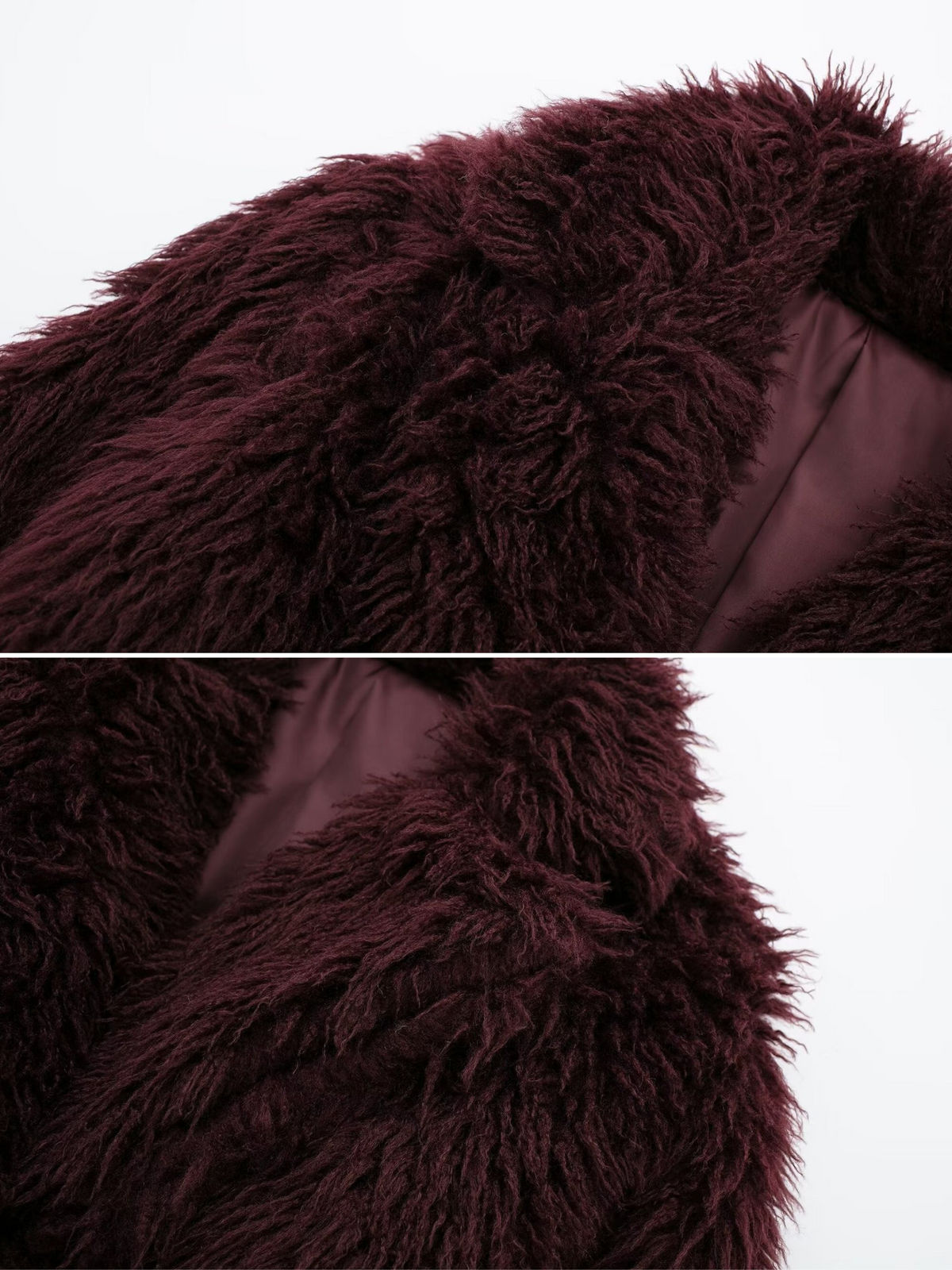Anniyah Burgundy Faux Fur Jacket