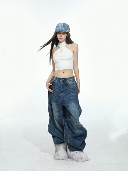 Cross Neck Crop Top