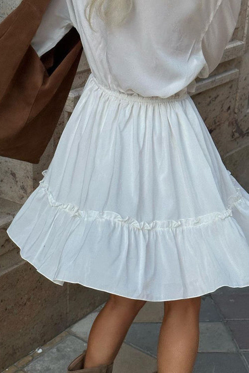 Long Sleeve Ruffled Tiered Mini Dress