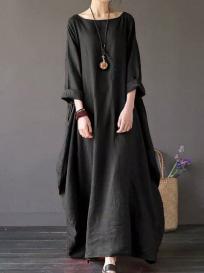 Square Neck Puff Sleeve Tiered Ruffle Maxi Dress