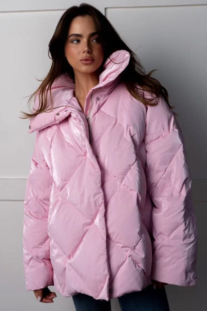 Loose Fit Quilted Cotton Jacket
