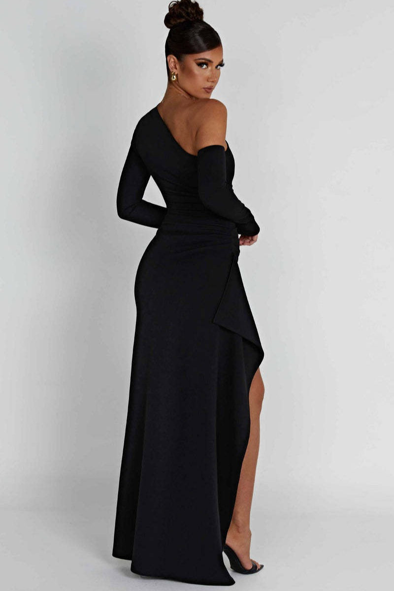 Asymmetric Slit Mermaid Formal Dress