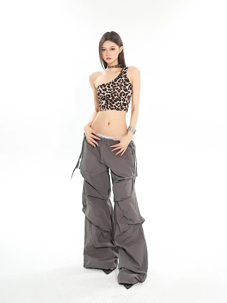 Leopard One-Shoulder Top