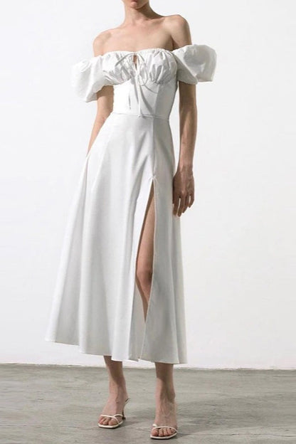 Tie Strap Split Hem Maxi Dress