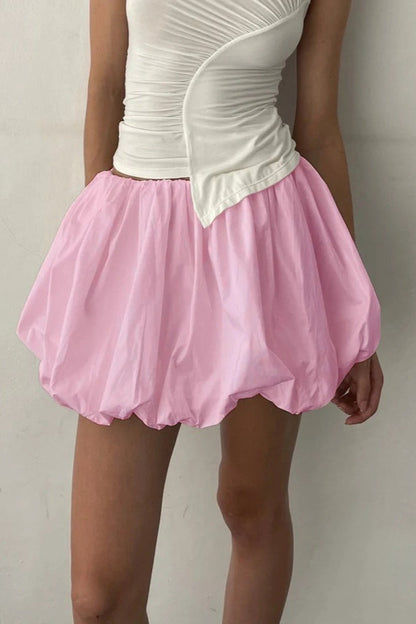 Bubble Hem Mini Skirt