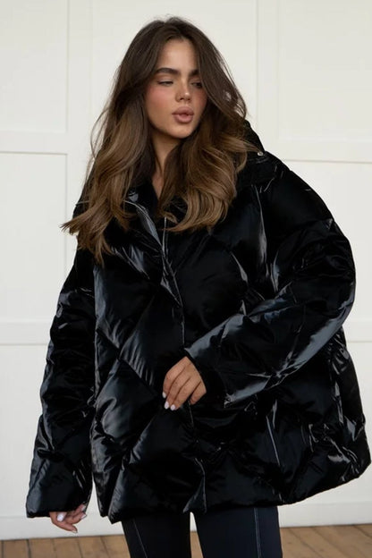 Loose Fit Quilted Cotton Jacket