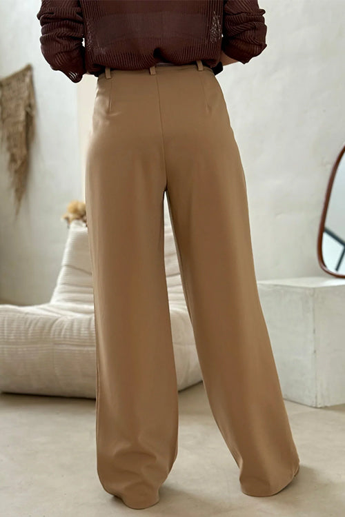 High Waist Tailored Wide Leg Trousers