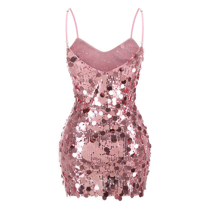 Shine On Mini Dress - Pink