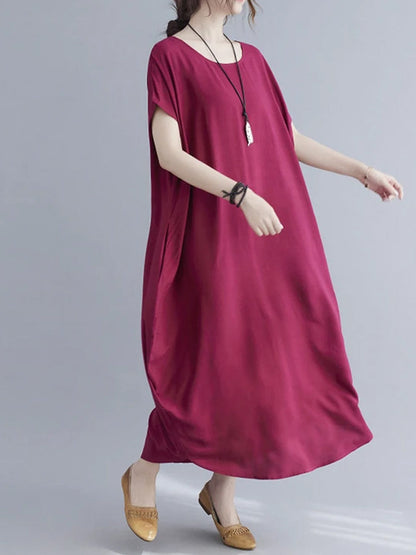 Off Shoulder Ruched Waist Tiered Midi Dress