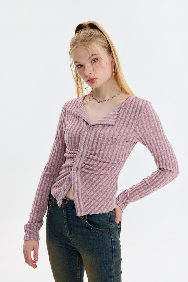 Single Breasted Knit Cardigan
