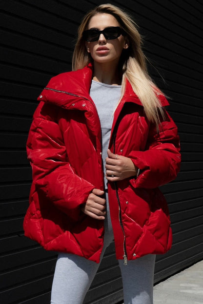 Loose Fit Quilted Cotton Jacket