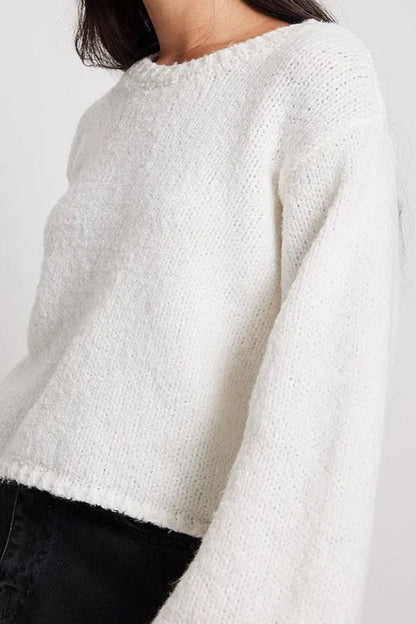 Backless Tie Back Cropped Sweater