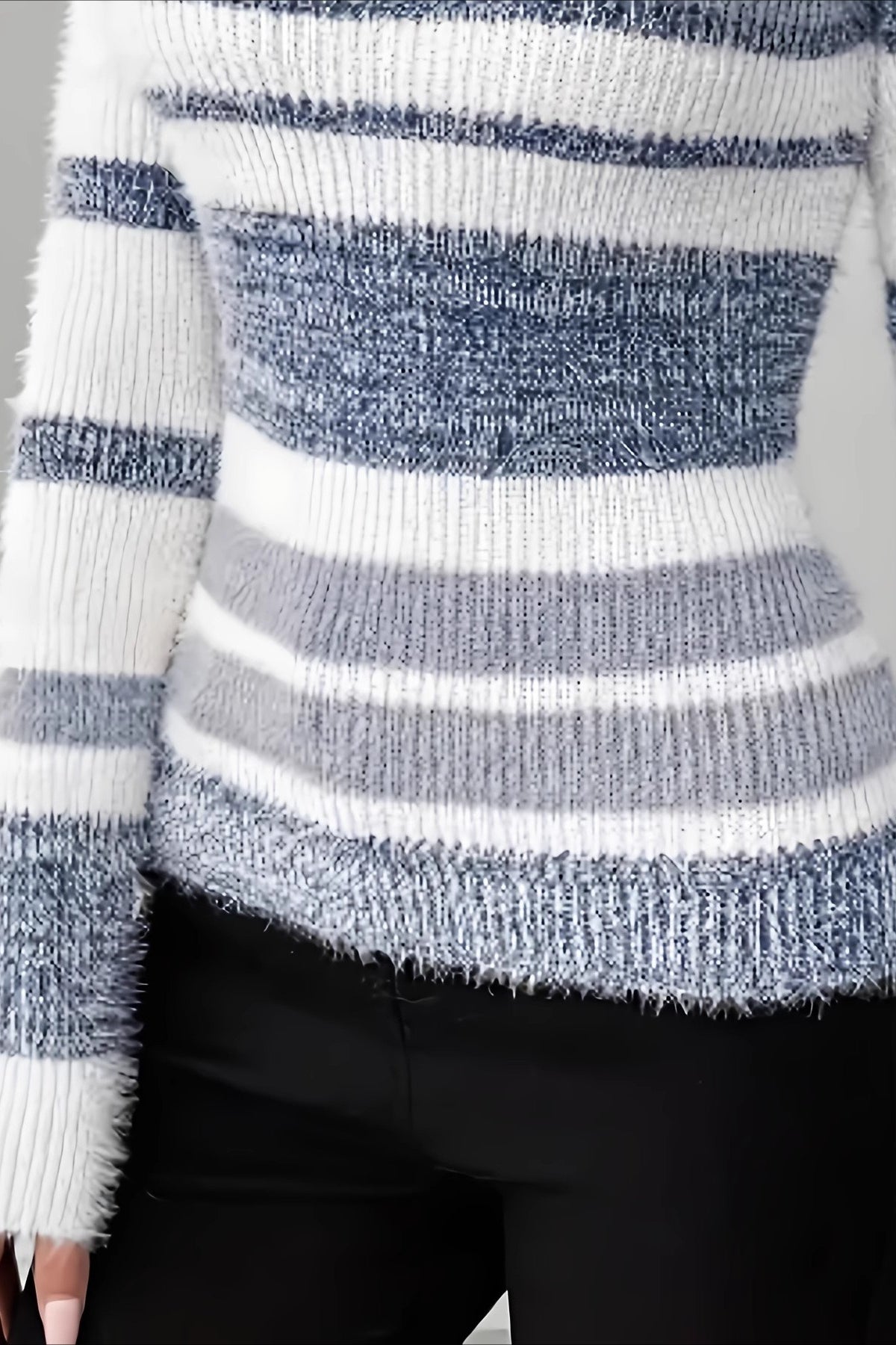 Casual Stripe Color Block Sweater