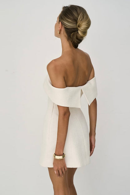 Sexy Backless Off-Shoulder Solid Bodycon Party Dress