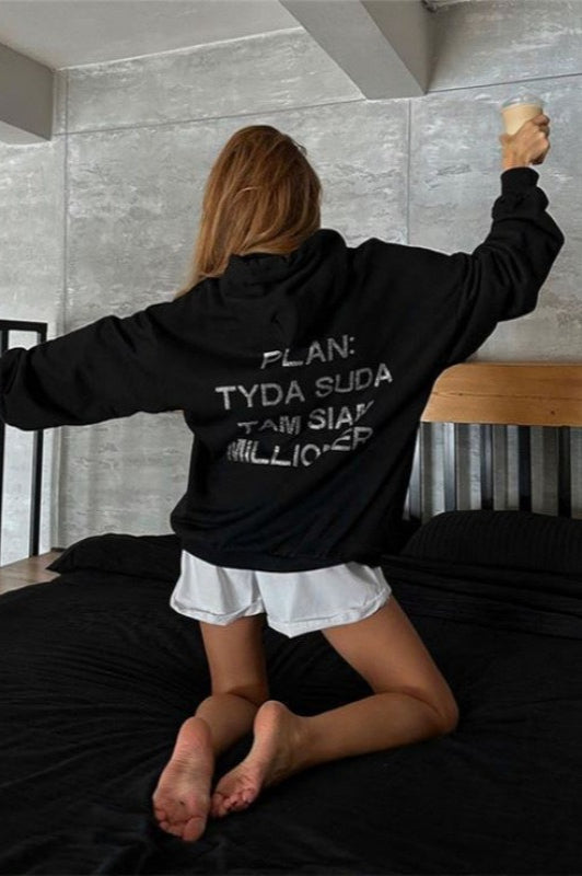Oversized Hooded Sweatshirt Hoodie