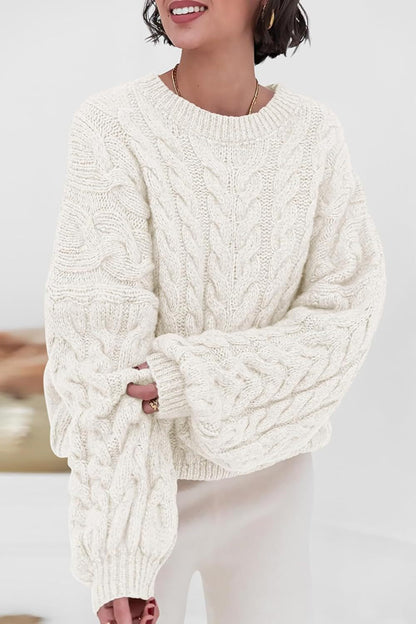 Vintage Chunky Knit Cable Sweater
