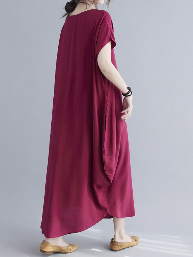 Square Neck Cap Sleeve Rib Knit Midi Dress
