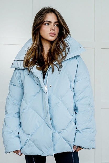 Loose Fit Quilted Cotton Jacket