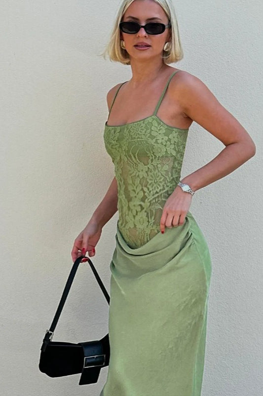 Slim Fit Lace Cami Lace Dress