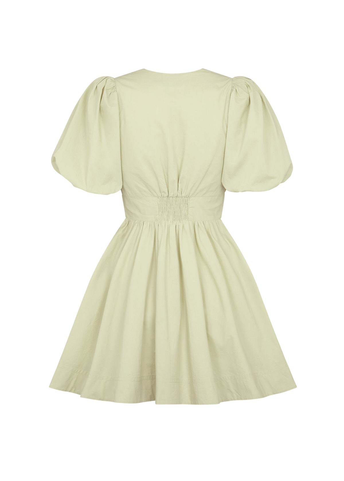 Bow Cutout Lace Up Puff Sleeve Mini Dress