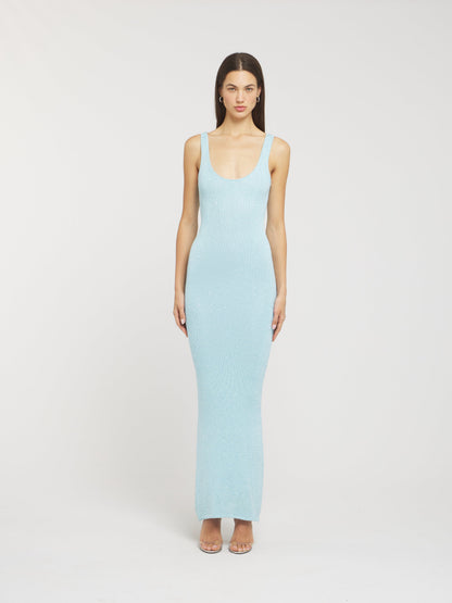 Strapless All Over Sequin Column Maxi Gown